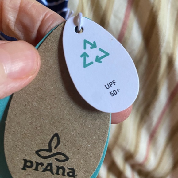 NWT set of 2 large Prana striped tie back swimsuit tops bundle - Picture 5 of 14